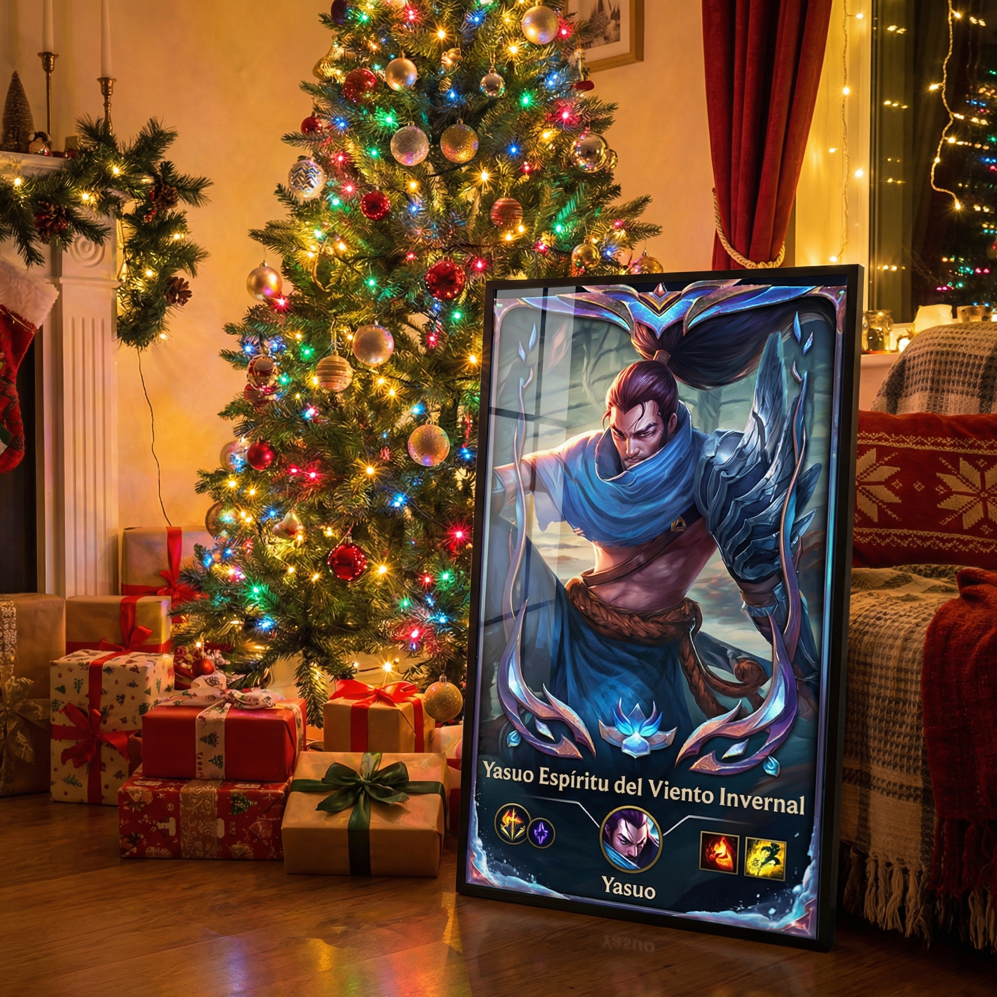 Cuadro personalizado de League of Legends como regalo de Navidad