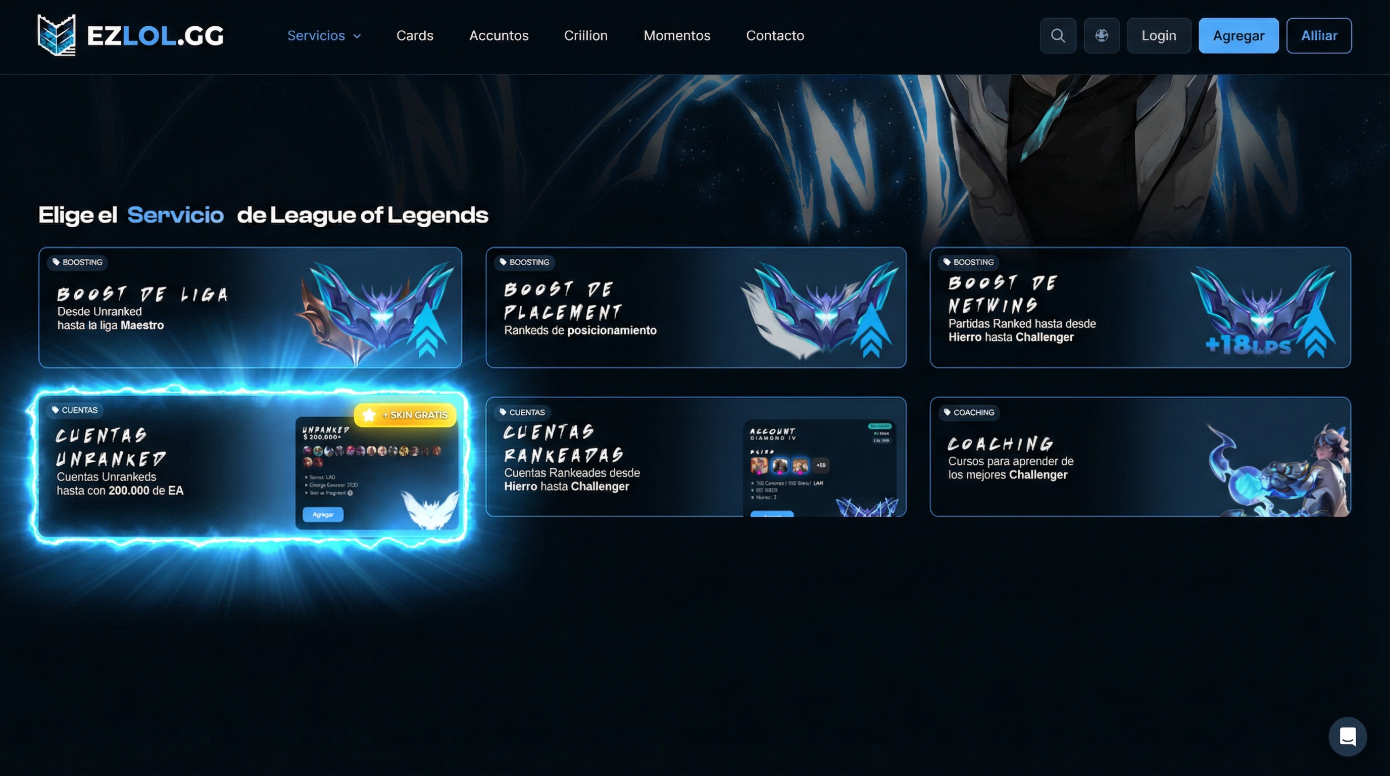 Paso 2 - Seleccionar Cuentas Unranked