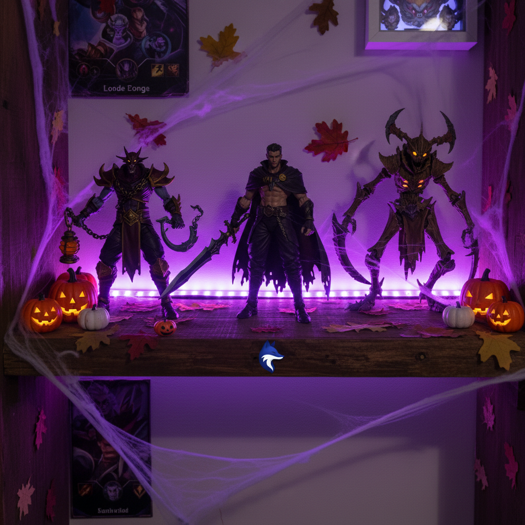 Figuras de campeones de LoL con temática de Halloween