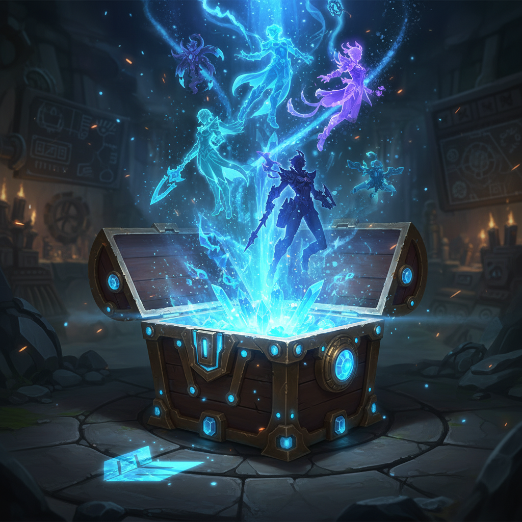 Cofre Hextech con skins de League of Legends