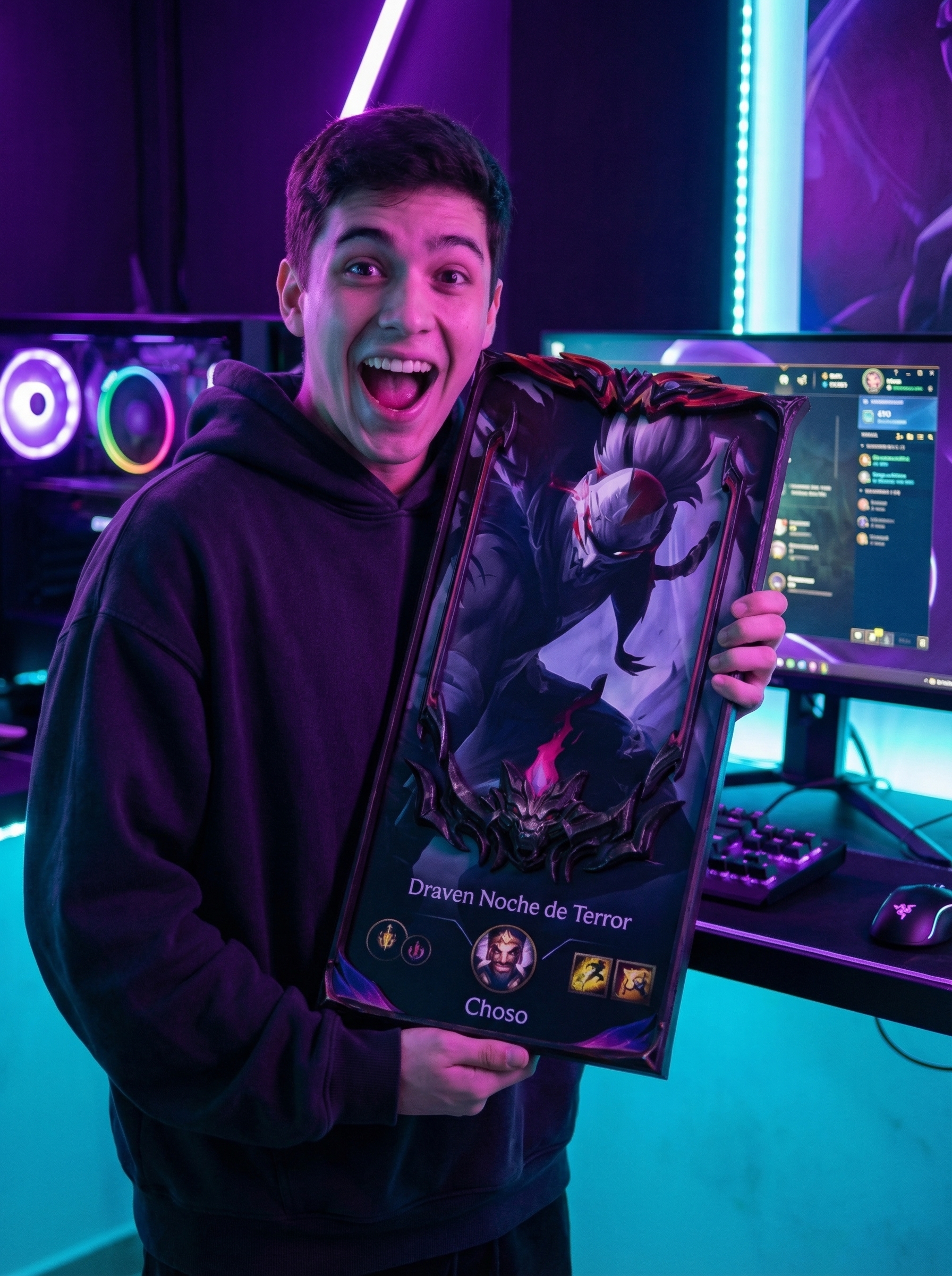 Cuadro personalizado de League of Legends como regalo del Día del Gamer