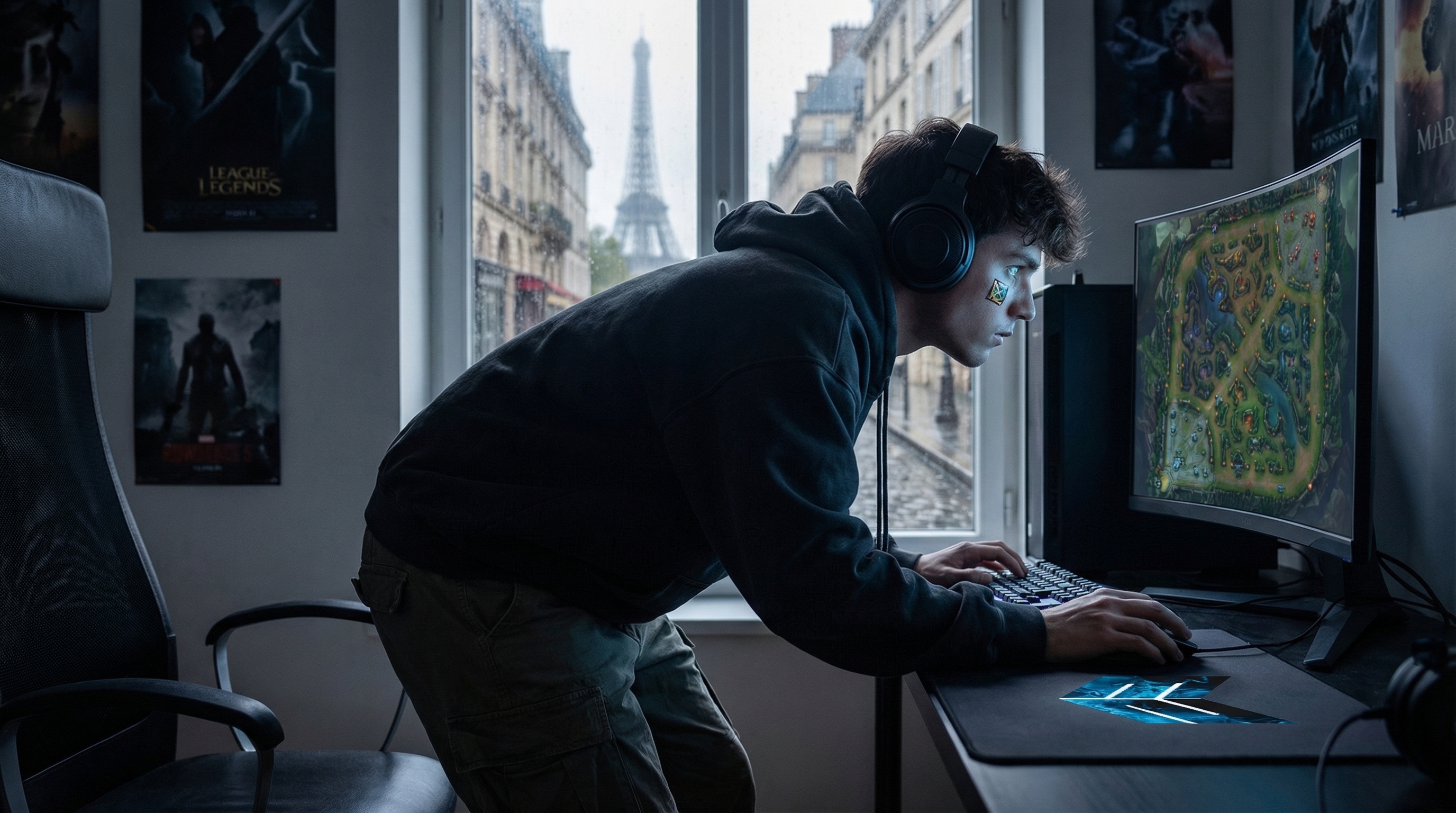 Jugador de LoL concentrado en el servidor EUW