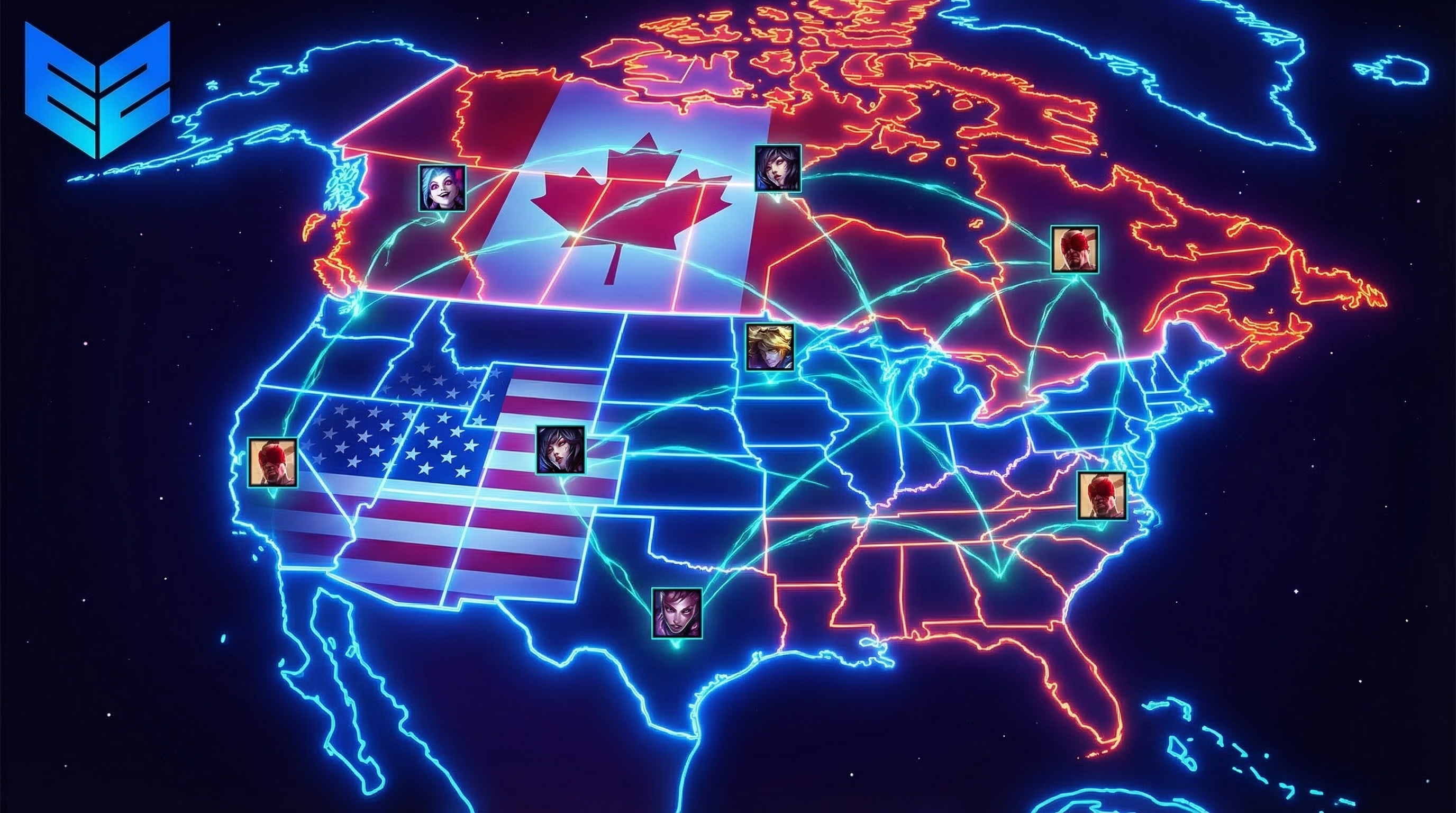Mapa del servidor de League of Legends NA