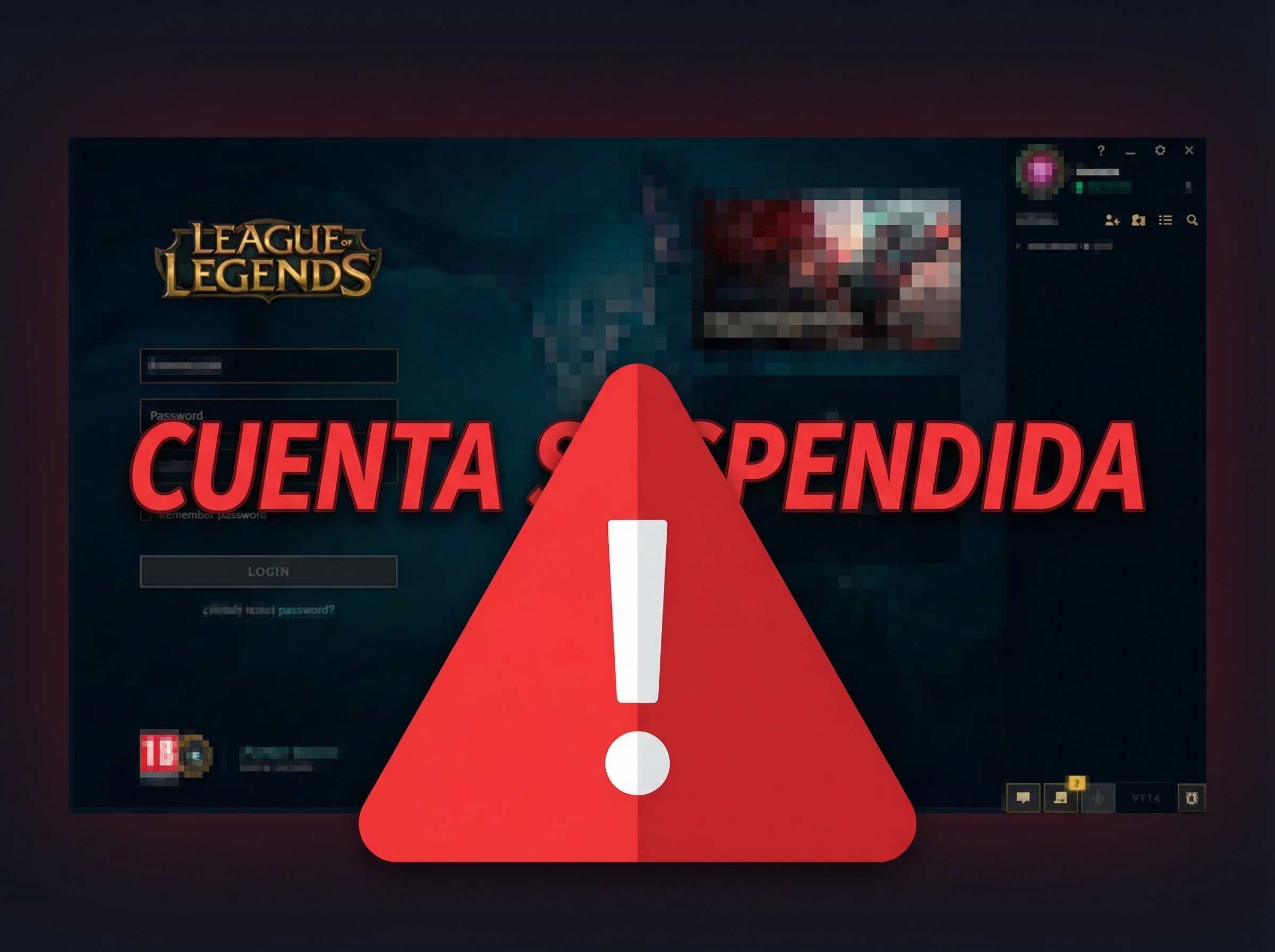 Advertencia sobre cuentas de LoL no seguras