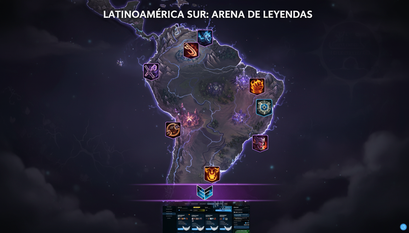 Mapa de la regi&oacute;n LAS de League of Legends