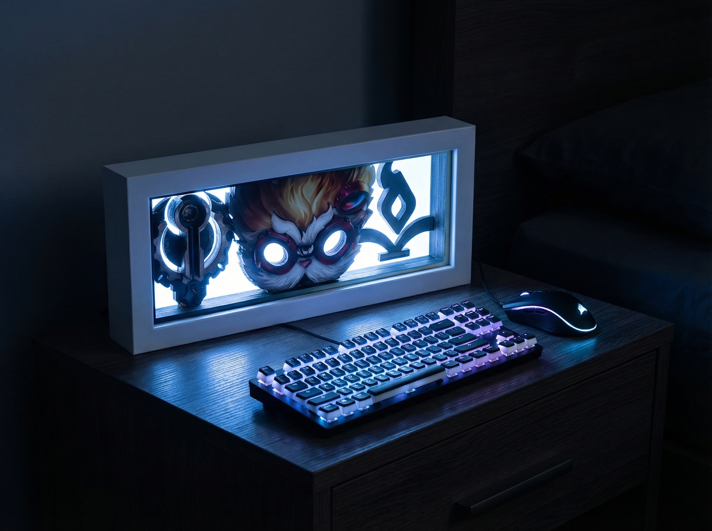 Lámpara lightbox de un campeón de LoL