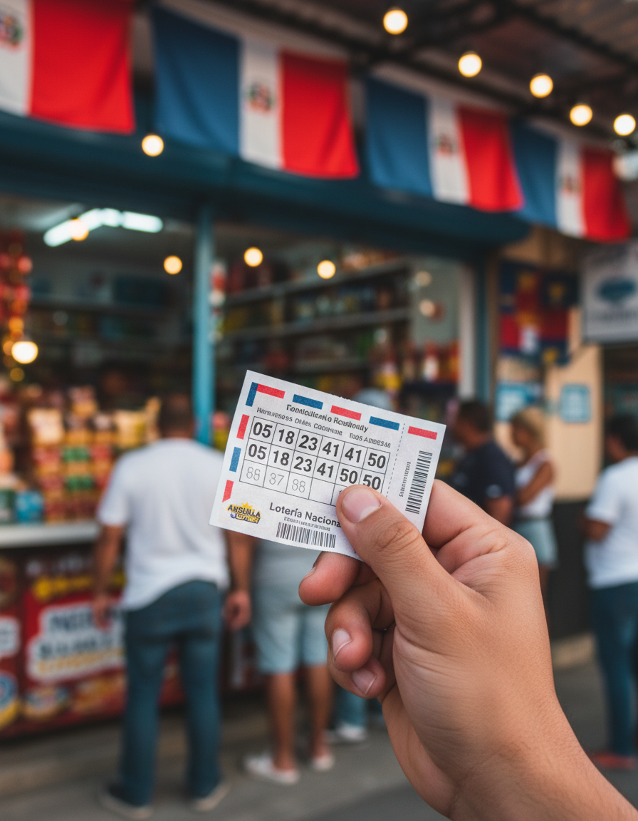 Boleto de lotería con números de la suerte