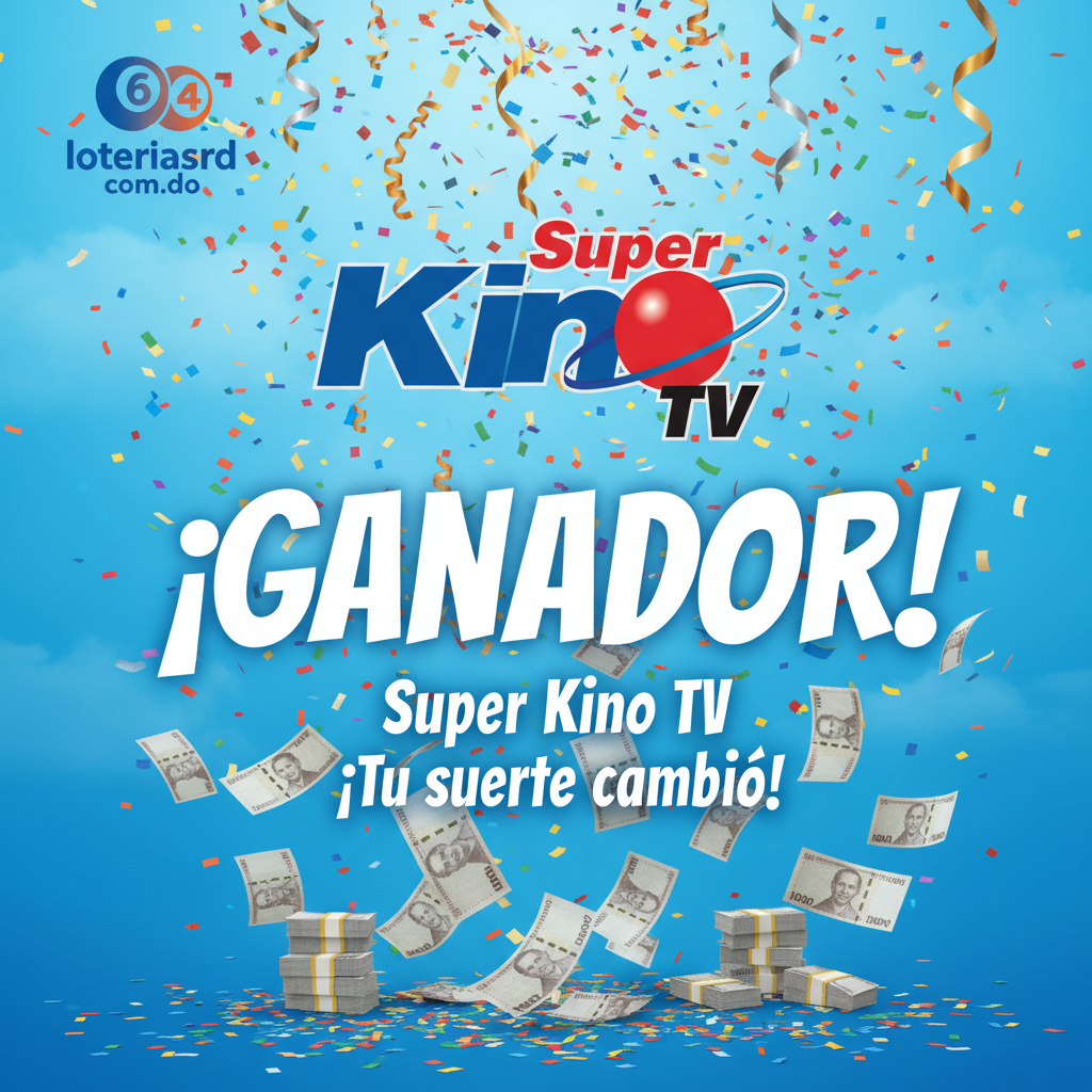 Celebración de ganar la lotería Super Kino TV