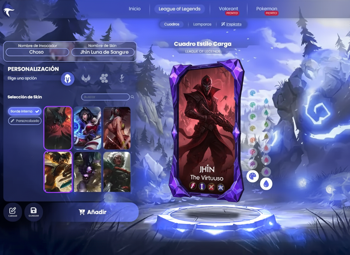 Paso 3: Vista previa del cuadro LoL con marco Diamante personalizado