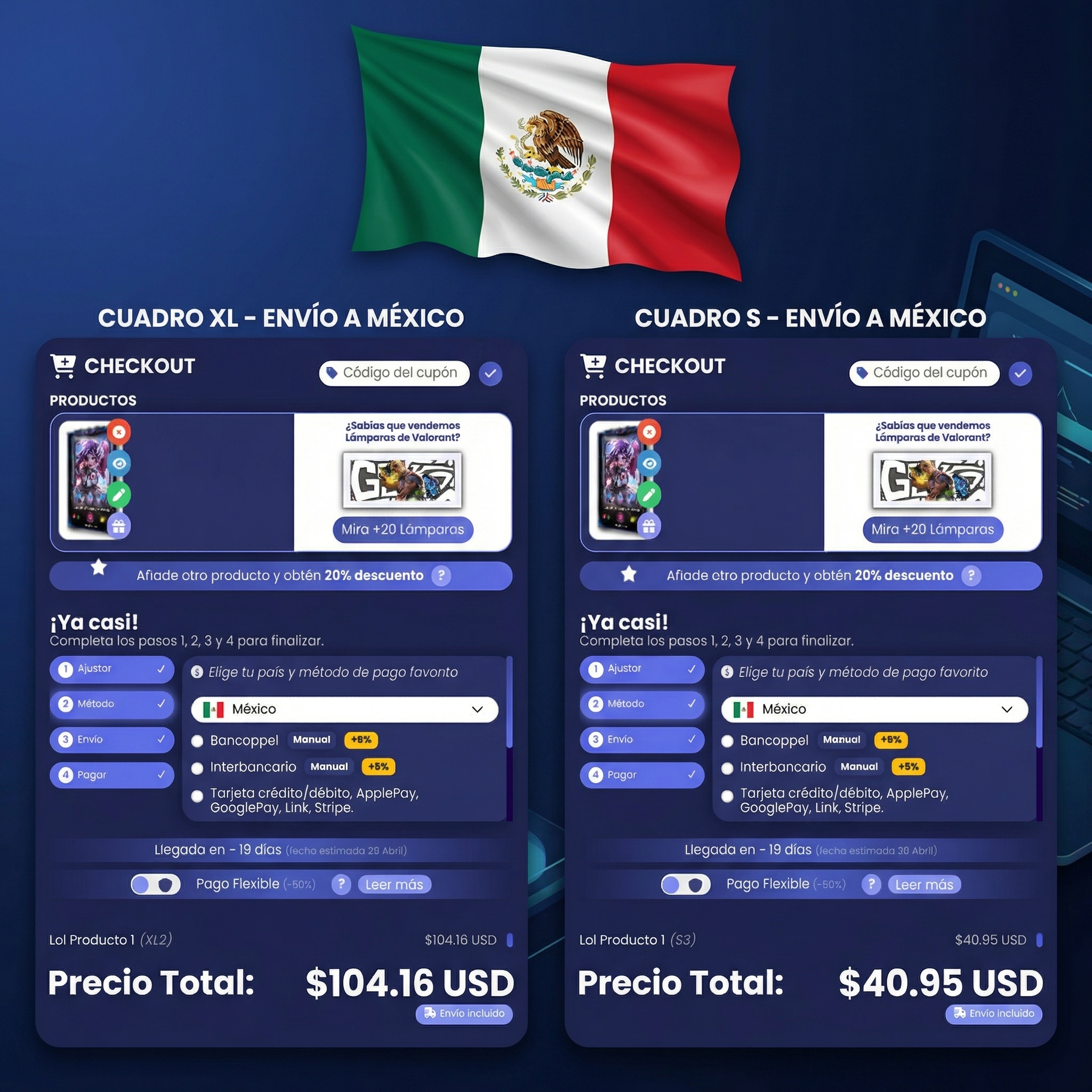 Precios de cuadros LoL con envío a México