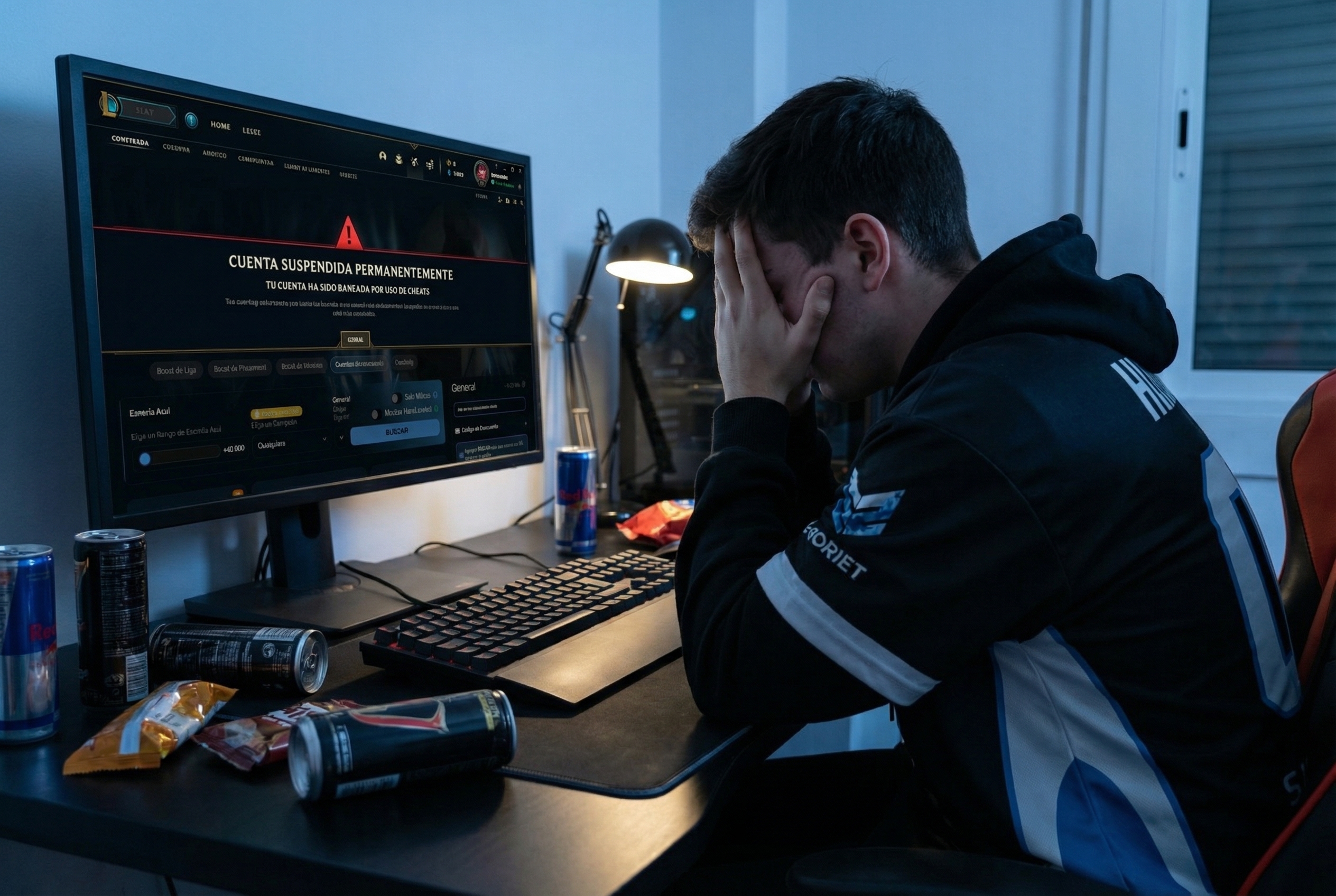 Jugador frustrado por cuenta suspendida de League of Legends